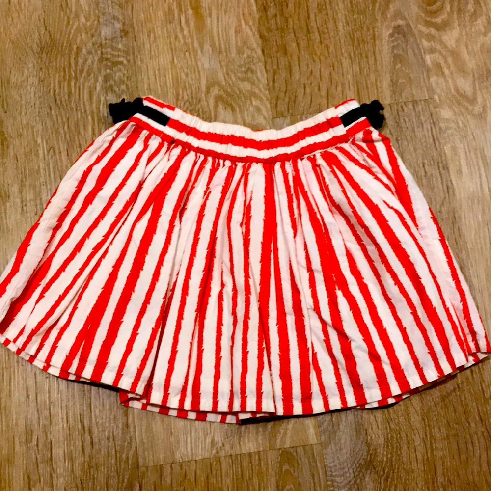 French brand red stripe skirt 3-4T